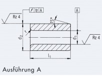 Masszeichnung zur zylindrischen Bohrbuchse